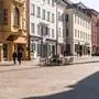 Die Villacher Innenstadt präsentiert sich menschenleer
