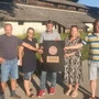 Lokalaugenschein in Ocinje: Anrainer Jože Vidonja und  Brigita Lovenjak sowie Andreas Lackner, Brigitte Pachler und Alexander Walzl 