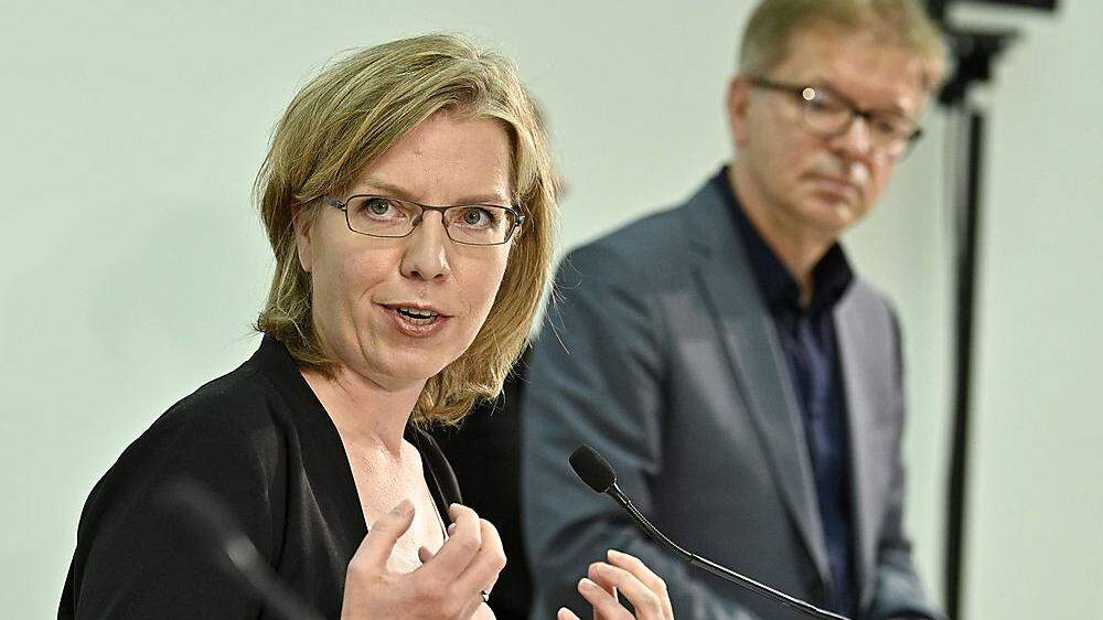 Klimaschutzministerin Leonore Gewessler und Gesundheitsminister Rudi Anschober 