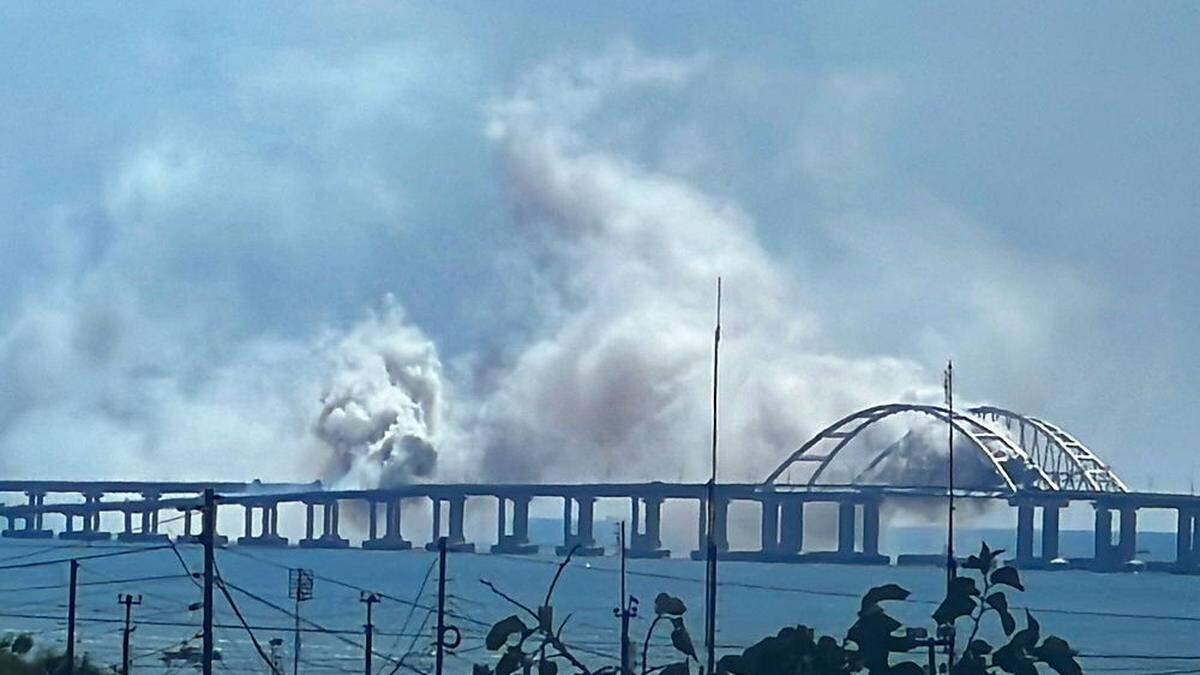 Explosion auf der Krim-Brücke