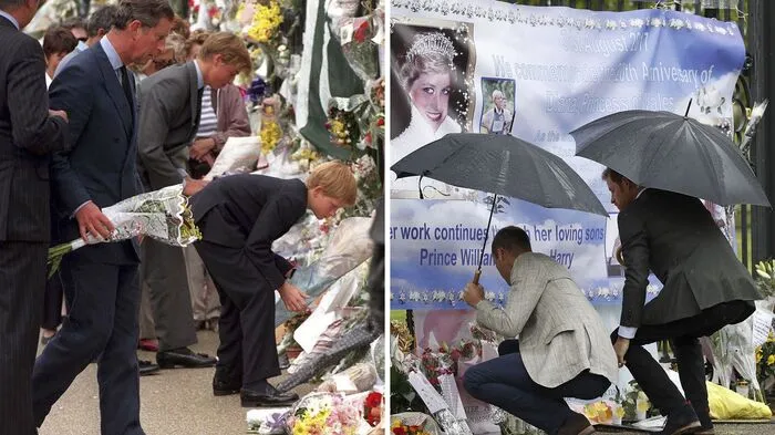 Vor dem 20. Todestag der "Königin der Herzen" wurden am Platz vor dem Kensington-Palast in London wieder Blumen niedergelegt.