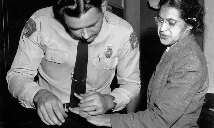 Rosa Parks nach ihrer Verhaftung