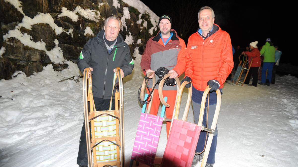 Bürgermeister Leopold Astner, Initiator Thomas Astner und Geschäftsführer NLW Tourismus Marketing Markus Brandstätter