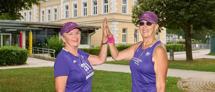 Pippan (links) und Lausegger starten am Sonntag bei „Kärnten läuft“