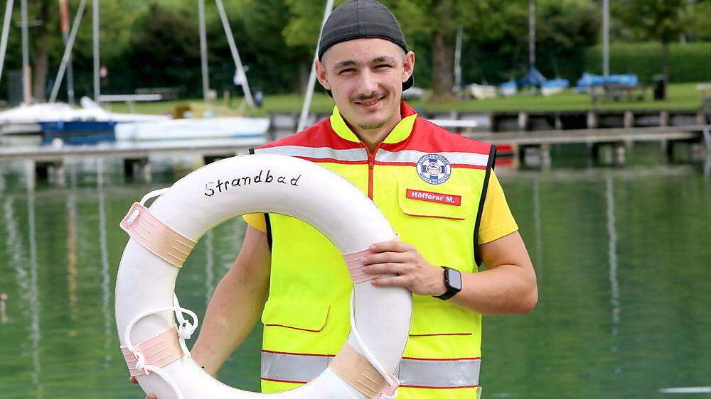 Derzeit macht Höfferer die Ausbildung zum Schwimmlehrer und Bootsführer 