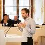KPÖ-Chef Alexander Melinz kündigt eine Dringliche Anfrage im Landtag an