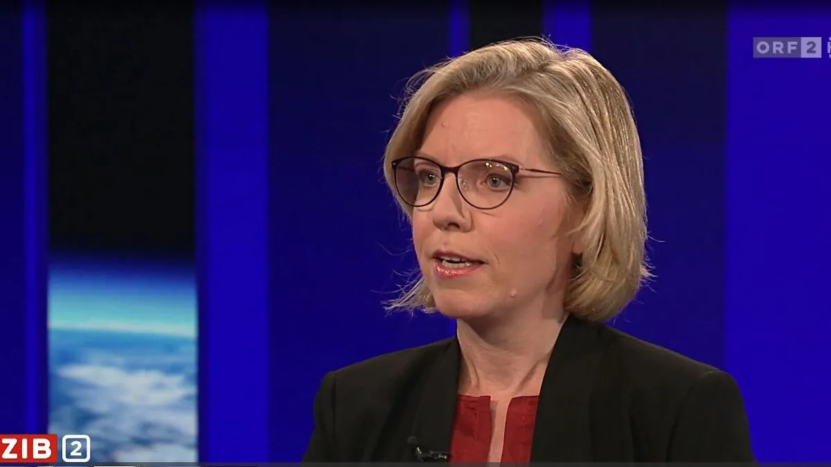 Ministerin Leonore Gewessler in der "ZiB 2" am Sonntag