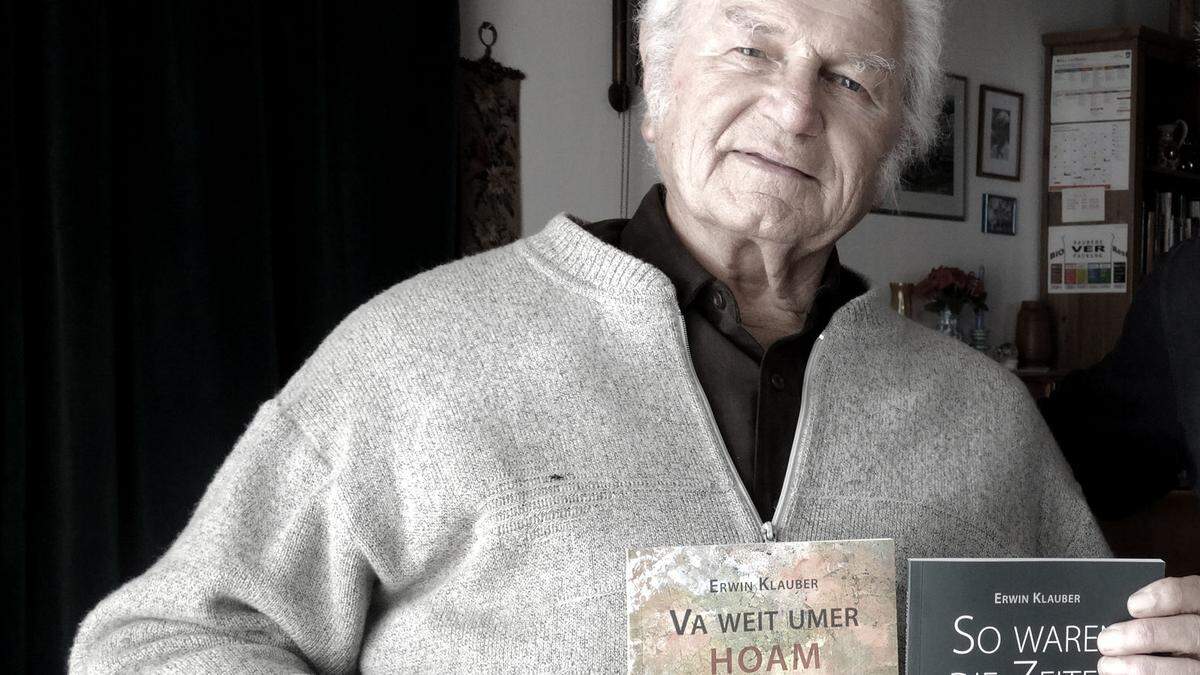 Erwin Klauber hat zahlreiche Bücher in Mundart und Hochdeutsch geschrieben 