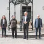 Die neuen Mitglieder und Ersatzmitglieder der ASVK mit Landesrat Drexler und Vorsitzendem Bramberger. Von links stehend nebeneinander: Christoph Breser, Sophia Walk, Sabine Lea Christian, Drexler, Bramberger, Eva Tangl