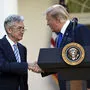 Jerome Powell und US-Präsident Donald Trump