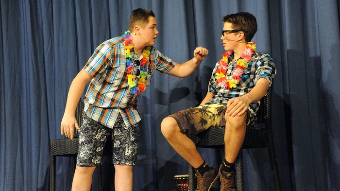 Martin Rulofs und Martin Wildermuth sorgen beim Fürnitzer Kinderfasching für Lacher
