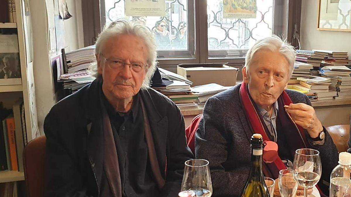 Peter Handke weilte nicht in Belgrad, sondern in Graz, um mit Alfred Kolleritsch dessen 89er vorzufeiern