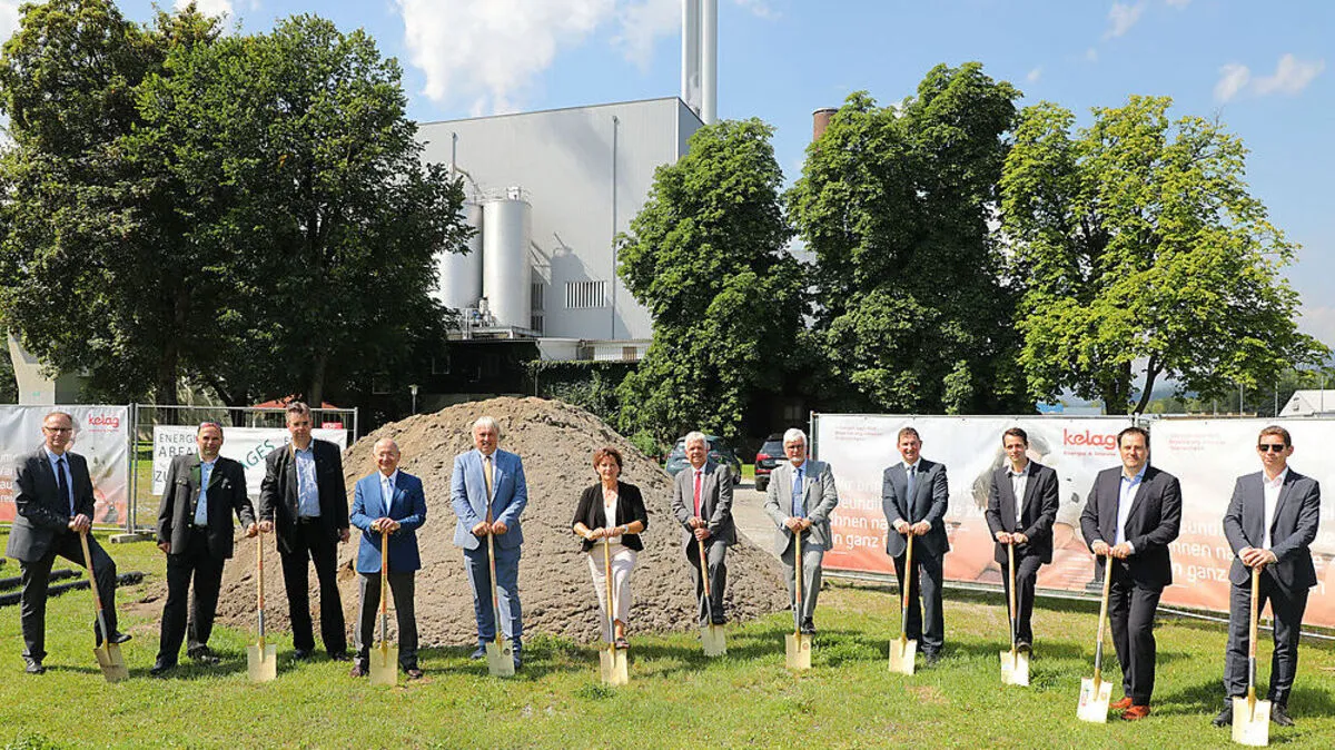 Der Spatenstich in Niklasdorf war der Startschuss für die Wärmeversorgung der Gemeinde mit Abwärme der Enages