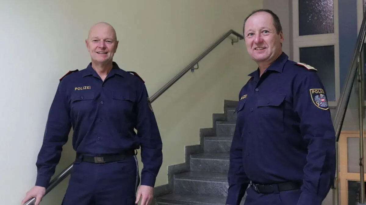 Bezirkspolizeikommandant Harald Eppich und Verkehrsreferent Klaus Strobl