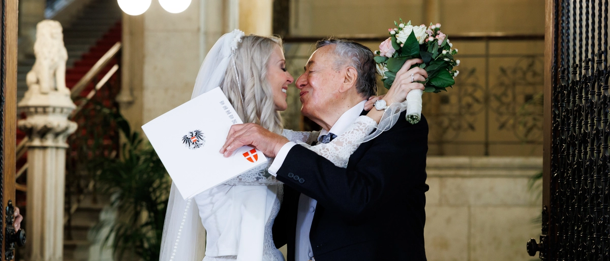 Richard Lugner und Simone Reiländer bei ihrer Hochzeit