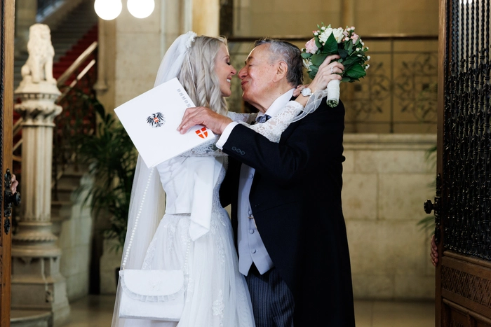 Richard Lugner und Simone Reiländer bei ihrer Hochzeit