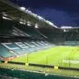 Sturms Spieler und Betreuer machten sich nach der Ankunft in Glasgow ein Bild vom Celtic Park