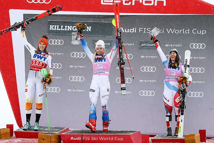  Mikaela Shiffrin (USA) Petra Vlhova (SVK) Wendy Holdener (SUI)  Hier kommen Sie zum Rennbericht!