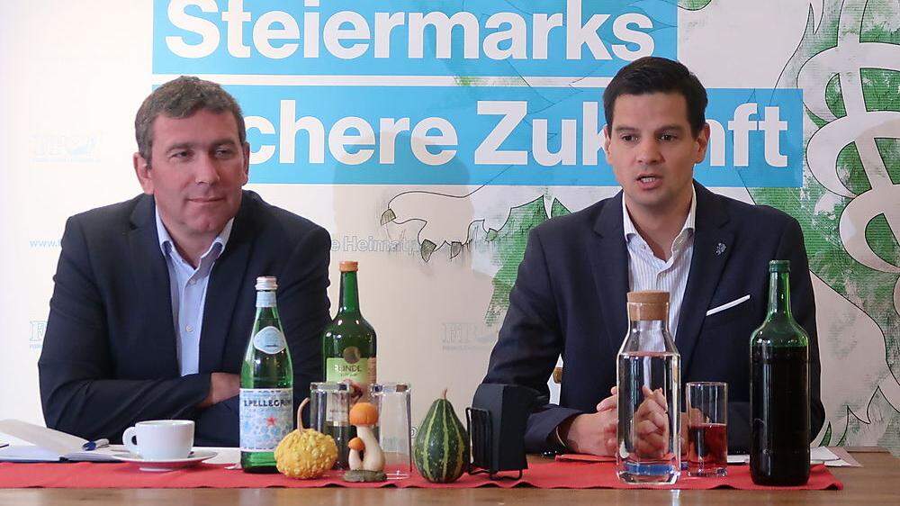Arnd Meißl (l.) wird wohl nicht mehr in den Landtag einziehen, Hannes Amesbauer bleibt im Nationalrat