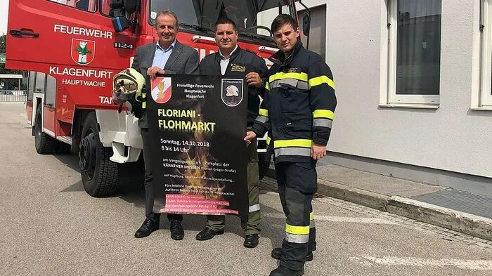 Erich Hallegger, Geschäftsführer der Kärntner Messen, Socher und Bilic (von links)
