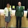 Vizebürgermeister Peter Harrer, Bürgermeisterin Eva Karrer, Bezirkshauptmann Rüdiger Taus und der zweite Vizebürgermeister Werner Berghofer