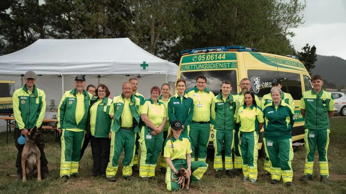 Das Team des Grünen Kreuzes Steiermark beim Tag der Einsatzorganisationen in Spielberg