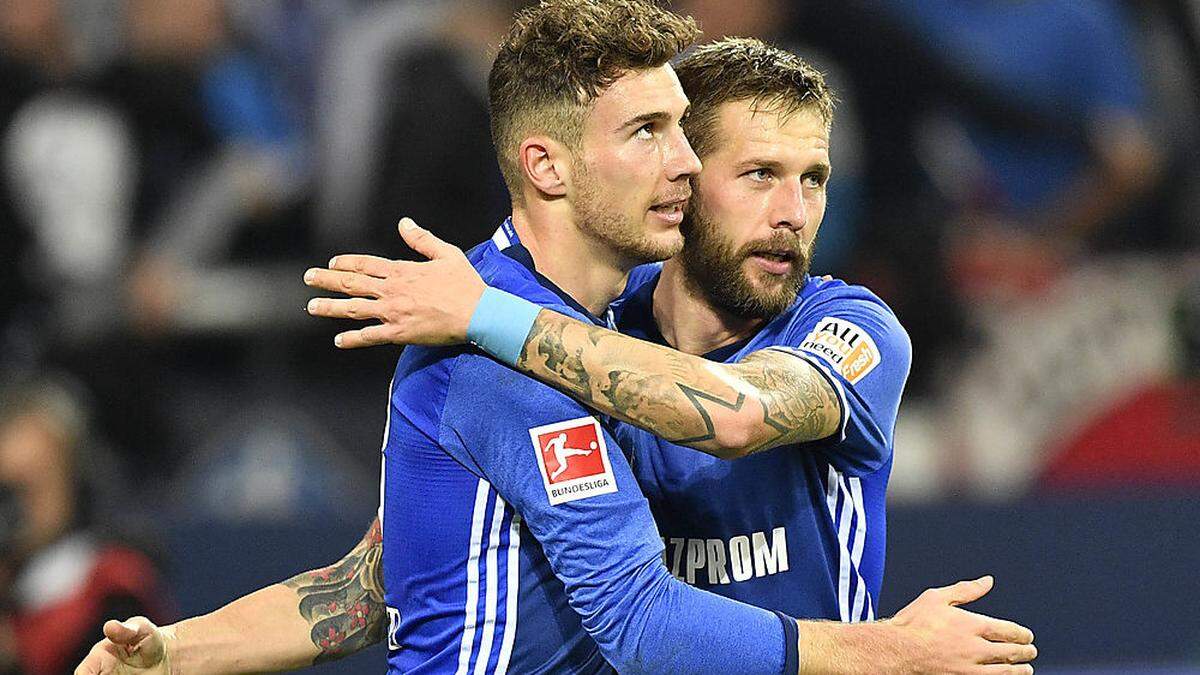 Die beiden Schalke-Torschützen Goretzka (links) und Burgstaller