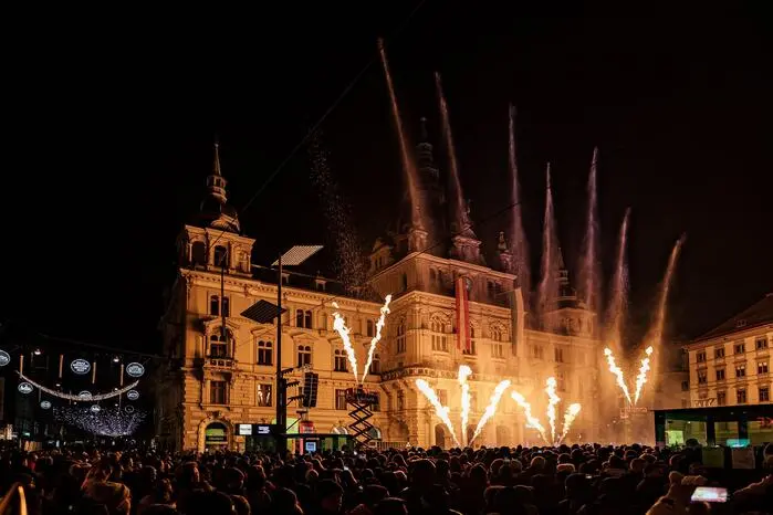 Graz am 31.12.2025, Graz am 01.01.2026, Silvester, Hauptplatz