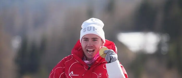 Robin Cuche durfte schon zweimal in Gold beißen