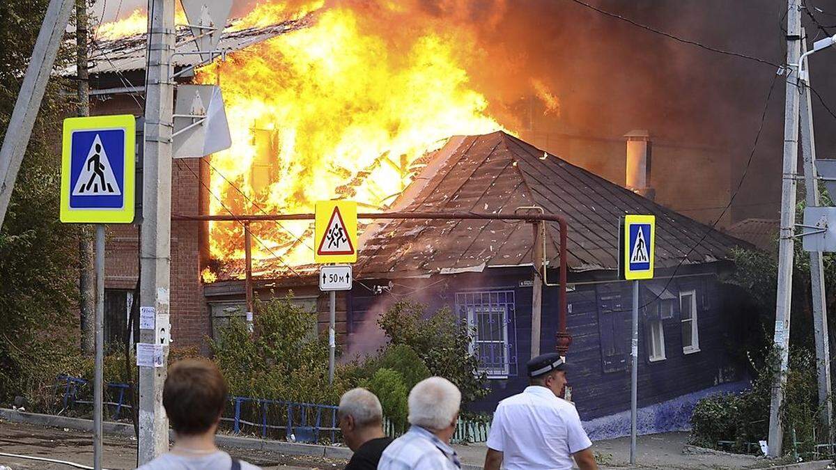 Großbrand in Rostow