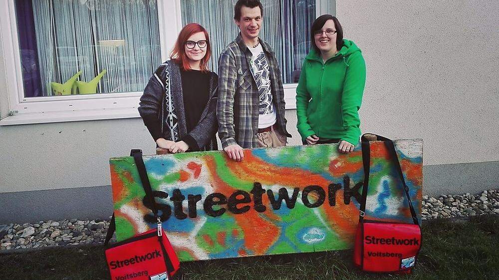Julia, Günter und Franziska (von links) bilden das aktuelle Streetwork-Team Voitsberg 