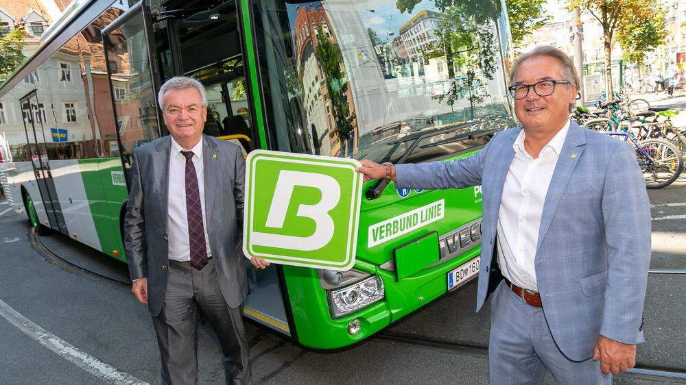 Verkehrslandesrat Anton Lang und Verkehrsverbund-Chef Peter Gspaltl präsentierten die Neuerungen