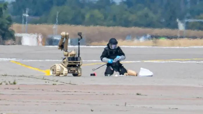 Am 5. August war am Flughafen Leipzig/Halle eine Drohne mit einer Sprengvorrichtung gefunden worden