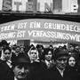 Eine Demonstration gegen die Fristenlösung auf dem Hoher Markt in Wien 1971