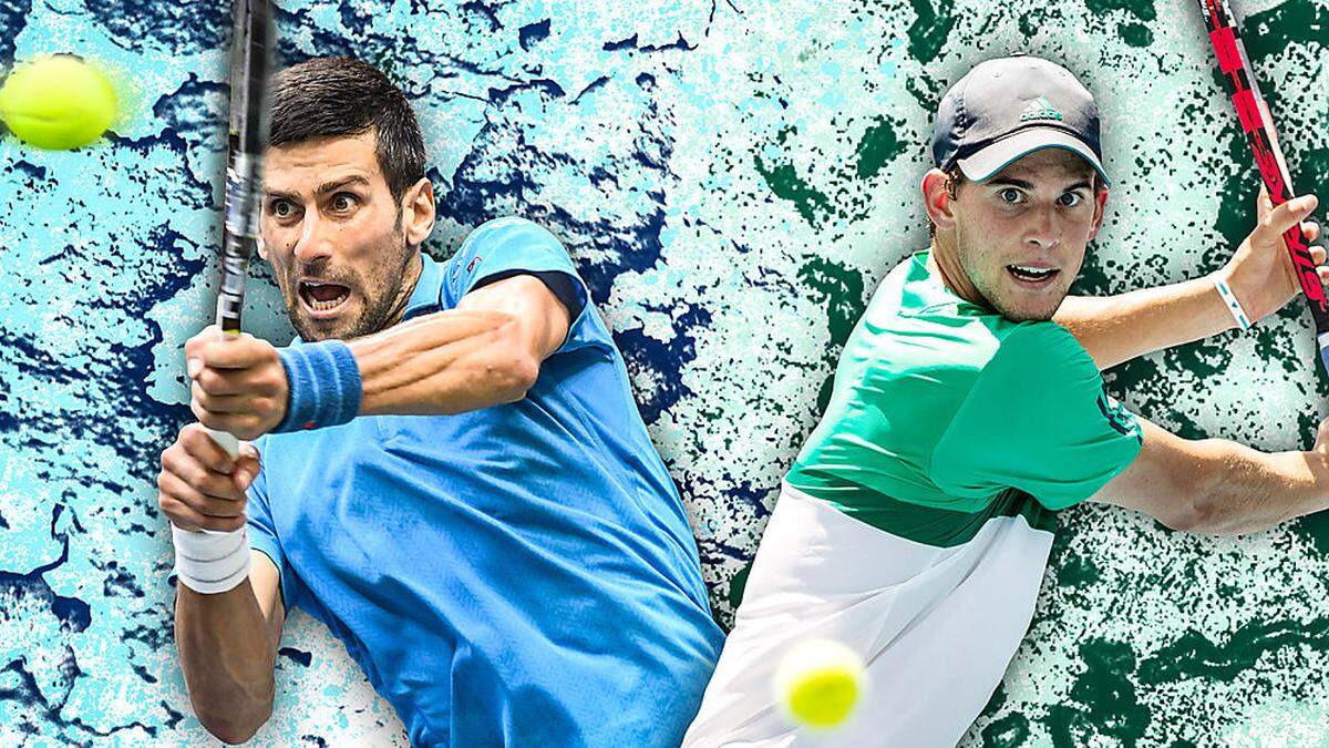 Novak Djokovic (links) & Dominic Thiem