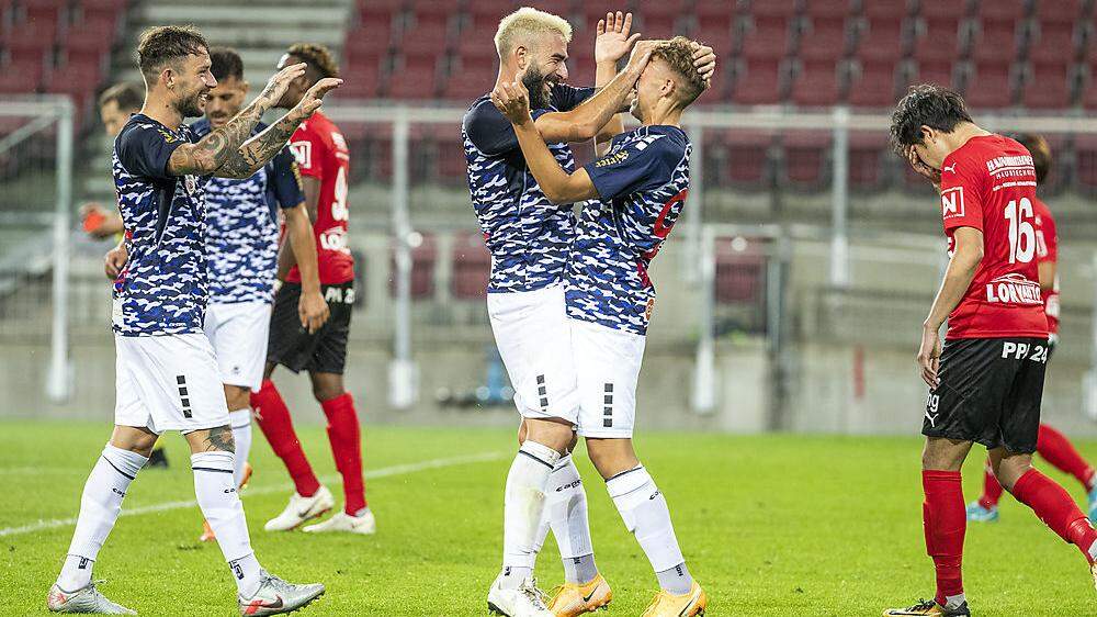 Siebenmal konnte die Austria Klagenfurt gegen Stadl-Paura im ÖFB-Cup jubeln