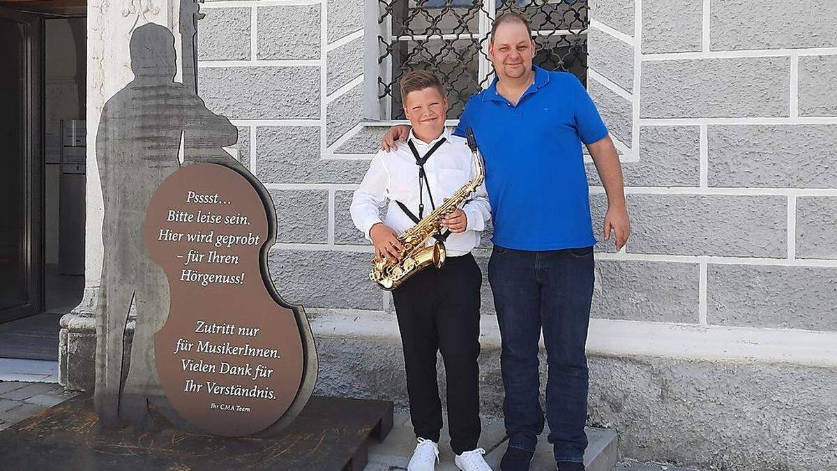 Philip Lerchster erspielte mit dem Saxophon bei Prima la Musica den 1. Platz 