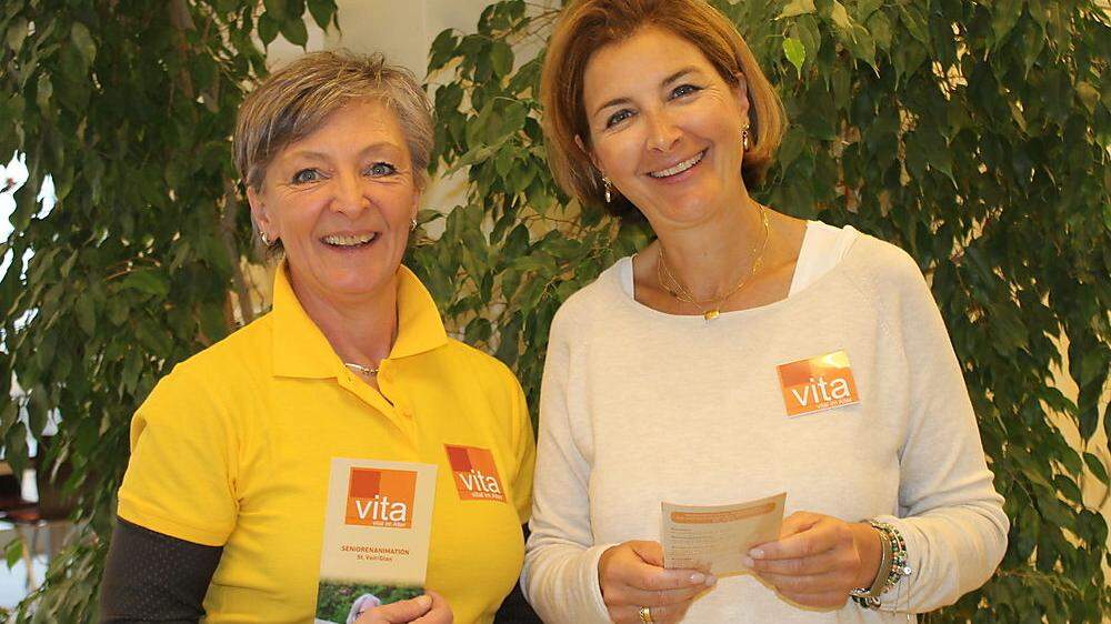 Von links: Monika Gucher mit Gabriella Lesjak vom „Vita“-Team
