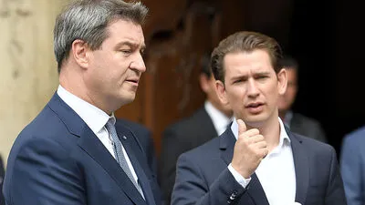 Kurz und Söder in Linz 