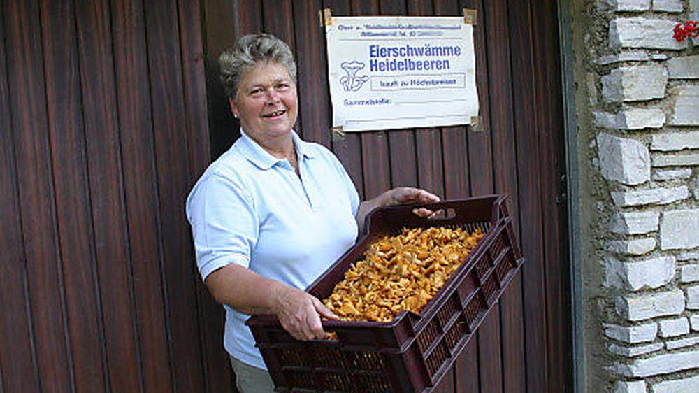 Rosa Kolb betreibt seit 50 Jahren eine Schwammerl-Sammelstelle in Gallmannsegg
