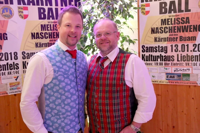 Übrigens: Musikverein-Obmann Hermann Posarnig (rechts) und Ball-Cheforganisator Jörg Remschnig (links) hatten auch heuer ein tolles Fest auf die Beine gestellt. 