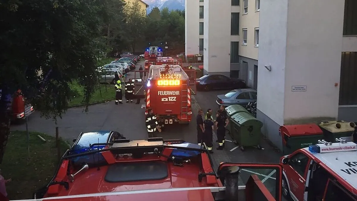 Hauptfeuerwehrwache Villach und FF Perau waren im Einsatz