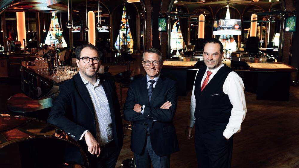 Das Glücksspieltrio: Marketing Expert Stefan Bachernegg, Direktor Christian Szentivanyi MBA, Senior Casino Manager Gernot Höfer