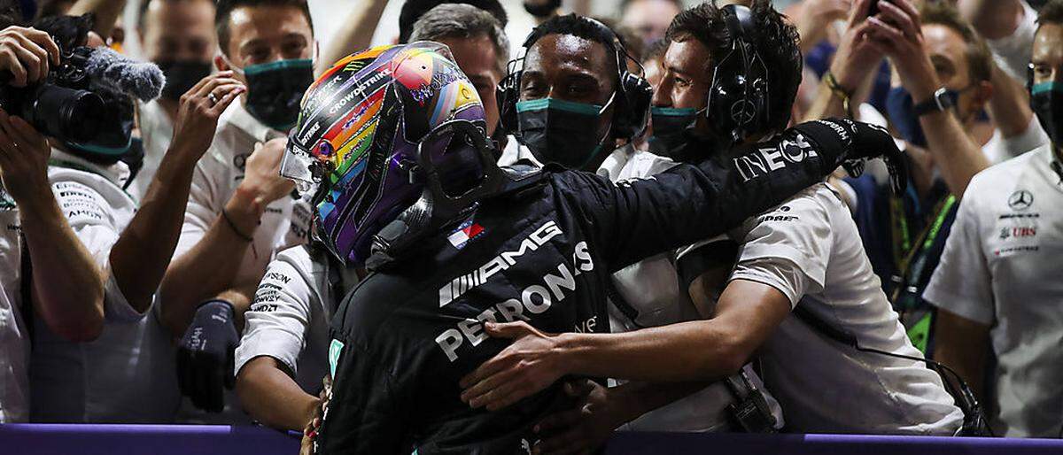 Lewis Hamilton ließ sich feiern