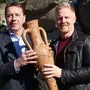 Angerer und Pircher mit einer über 1700 Jahre alten Weinamphore