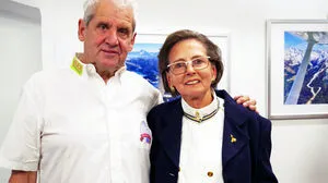 Engelbert Straubinger mit Galeristin Christine Pantak