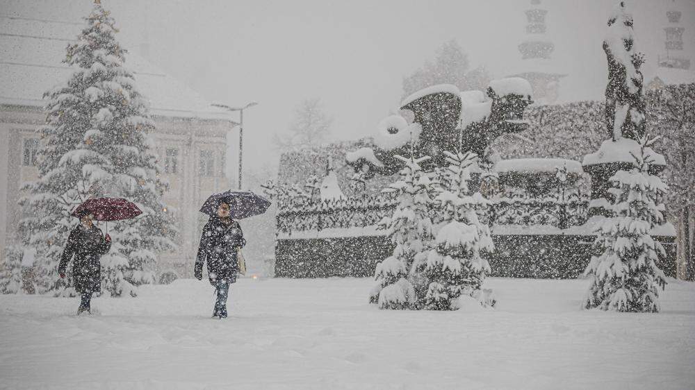 Nächste Woche könnte es auch in Klagenfurt schneien