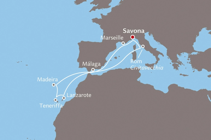 Die Reiseroute