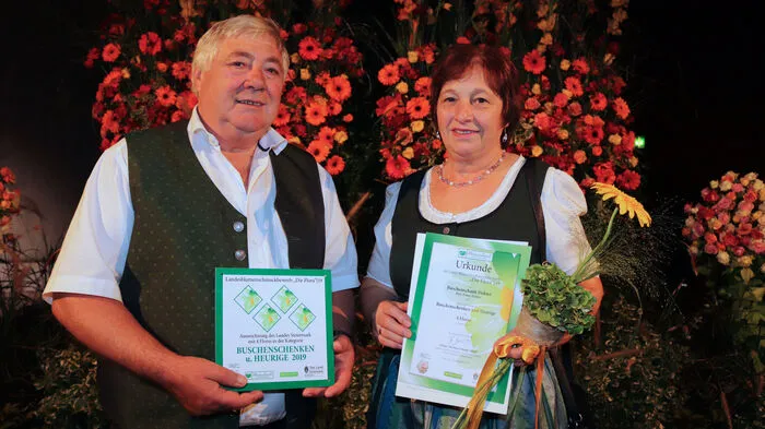 Der Buschenschank Dokter wurde mit vier Floras zum schönsten Gastgarten ausgezeichnet.