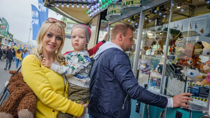 Vor allem die jüngsten Besucher hatten am Samstag unter freiem Himmel bei der Grazer Herbstmesse sichtlich viel Spaß.